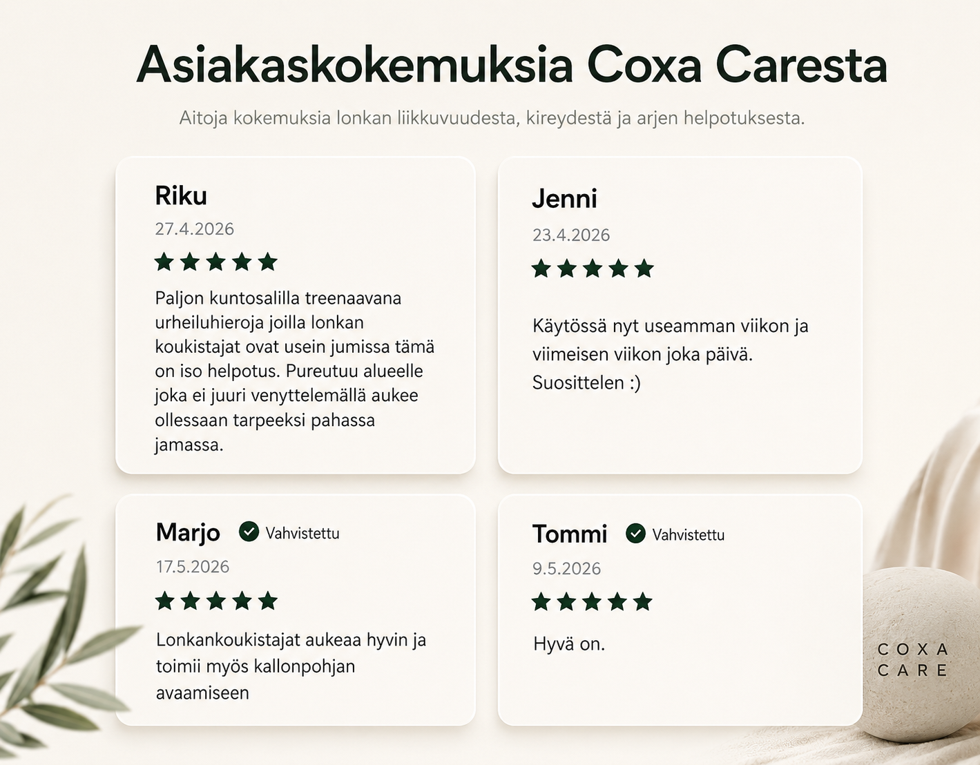 Coxa Care lonkanvenytin